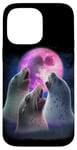 iPhone 14 Pro Max 3 Seals Howling At The Moon Funny Seal Sea Lion Animal Lover Case