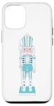 Coque pour iPhone 12/12 Pro Casse-noisette assortis vintage bleu Merry Christmas jouets