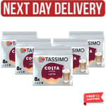 Tassimo Costa Latte Medium Roast Coffee Pods x8 (Pack of 5, Total 40 Drinks)