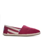 Toms University Classic Alpargata Red Womens Shoes Canvas (archived) - Size UK 3