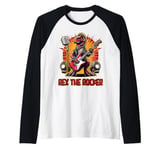 Rex the Rocker Dinosaur Band Raglan Baseball Tee