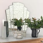 Decoclico Factory - Miroir Art Déco 66,5 x 71 cm - Gatsby - Blanc