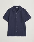 KnowledgeCotton Apparel Short Sleeve Linen Resort Shirt Total Eclipse