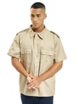 Brandit US Shirt Short Sleeve - Beige, L