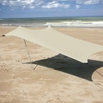 Meister 6819510 Tente de Plage - 210 x 210 cm - Protection UVA/B - SPF50+ - 2 à 4 Personnes - avec ancrages de Sable - Compatible avec la Valise - Imperméable - Jaune - Tente de Plage