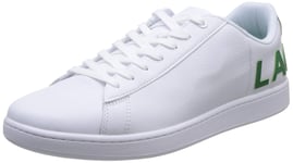 Lacoste Men's Carnaby Evo 120 7 Us SMA Trainers, White (Wht/Grn 082), 9.5 UK