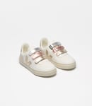 Veja - Baskets Small V-10 ChromeFree Leather Multico Extra-White Shiny - Taille 24