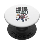 Ho Ho Ho! Get Me A Beer! 8-bit Santa Christmas Festive Beer PopSockets Adhesive PopGrip