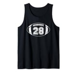 Football Player #28 Football Mom Dad Jersey 28 Varsity Team Tank Top