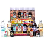 Spiced Rum Gift Set - 4x 5cl Dead Mans Fingers, Kraken, Barcardi White & Old J Cherry Rum, 4x Premium Franklin & Sons Mixers - Cocktail Rum Gifts for Men, Alcohol Miniatures, Christmas