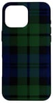 Coque pour iPhone 16 Pro Max Plaid écossais vert noir