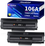 2-Pack 106A W1106A Cartouches De Toner Compatibles Pour Hp 106A W1106A Pour Hp Laser 107W 107A 107R Mfp 135Wg 135A 135R 135W Mfp 137Fwg 137Fnw (2 Noir, Avec Puce)