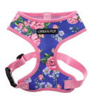 Harness Floral Burst, L, Hals 32cm Bryst 45-53cm, Rosa/Blå - Hund - Tur med Hunden - Hundeseler - Urban Pup