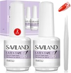 Saviland Liquid Nail Latex- 2PCS Liquid Latex Nails Peel Off Cuticle Nail Polish