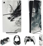 Autocollant Pour Ps5 Slim Console Digital Edition Sticker Skin Pour Ps5 Slim,Autocollants Accessoires Pour Ps5 Manette Pour Ps5 Télécommande&casque&station De Charge-Dragon Esprit [Yin140546]