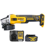 Dewalt DCG405 18V XR Brushless Angle Grinder 125mm + 1 x 4Ah Battery & Charger