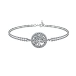 Smykkekæden Tree Of Life Sterling Silver Armband Med Zirconia ORSL004S