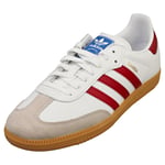 adidas Samba Og Mens White Burgundy Casual Trainers - 8.5 UK