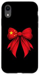 iPhone XR China Flag Chinese Pride Coquette Ribbon Case