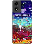 Motorola Moto E14 Genomskinligt Skal MineCraft