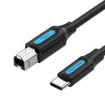 Vention Câble d'imprimante USB C vers USB pour MacBook Pro Scanner Télécopieur HP Canon Dell Samsung Imprimante Type C 2.0 Cordon d'impression 2 m, CQU- 1 m
