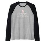 Champagne Is Basically Sparkling Water Pink Coquette Bows Raglan Baseball Tee