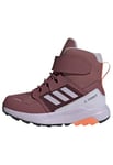 adidas Terrex Trailmaker High Cold.RDY Hiking Shoes Chaussures de randonnée, Burgundy/Silver Dawn/Amber Tint, 34 EU