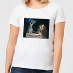 Disney Lady And The Tramp Spaghetti Scene Women's T-Shirt - White - S