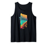 Dripping Paint Pan Flute Instrument Pan Flautist Flutist Tank Top