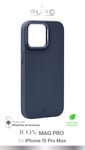 PURO iPhone 15 Pro Max silicone cover ICON MAG PRO  dark blue