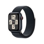 Apple Watch SE GPS + Cellular 40mm Midnight Aluminium Case with Midnight Sport Loop - MRGE3ET/A