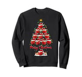 Apple Fruit Xmas Lighting Santa Apple Christmas Tree Sweatshirt