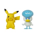 Pokémon Gen Ix - Pack 2 Figurines Battle Figure Pack Pikachu & Coiffeton 5 Cm