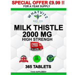 MILK THISTLE TABLETS HIGH STRENGTH 80% SILYMARIN 2000MG 365 TABLETS