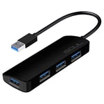 4-Port USB 3.0 Ultra Slim Data Hub for Macbook, Mac Pro/mini, iMac, Surface Pro, XPS, Notebook PC, USB Flash Drives, Mobile HDD, PS4, PS5 and More