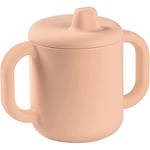 Béaba Tasse d'Apprentissage Bébé, Fonction Biberon/Tasse, 100% Silicone de Haute Qualité, Larges poignées, Facilite la prise en main, Ergonomique, Bec Souple, Pink