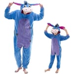 nug Fit Unisex Vuxen Onesie Pyjamas, Flanell Cosplay Animal One Piece Halloween kostym ovkläder Hemkläder Q Mike 105cm Donkey Donkey S