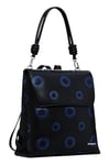 Desigual Accessoires PU Backpack, Mini Sac à Dos en polyuréthane Femmes, Noir, Einheitsgröße