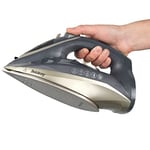 Beldray BEL01609 Titanium 2 In 1 Cordless Steam Iron - Use With Or Without Cord, 360° LED Charging Base, Ceramic Soleplate, Anti-Calc & Drip Functions, 140g/min Steam Shot, 230ml Water Tank, 2600 W
