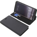 Bag for Nokia 9 Smartphone Book-Style Protection Case Phone Case Book Black