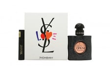 YVES SAINT LAURENT BLACK OPIUM GIFT SET 30ML EDP + 2ML MASCARA - WOMEN'S. NEW