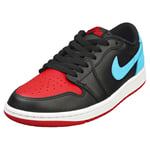 Nike Air Jordan 1 Retro Low Og Womens Black Blue Red Fashion Trainers - 3.5 UK
