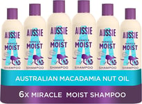 Aussie Miracle Moist Shampoo, 300 milliliters (Pack of 6) | 300 ml