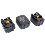 3x Li-Ion batterie 2000mAh (14.4V) pour outil électrique outil Powertools Tools Makita BFT124RZ, BGA450RFE, BGA450Z, BHP343Z, BHP440, BHP440SFE - Vhbw