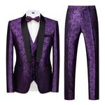 Costume Homme 3 Pièces Mariage Business Slim Fit Smoking Simple Poitrine À Un Bouton Men Suits Pour Fête Confort Elégant Blazer Veste Et Pantalon Gilet Xhm337