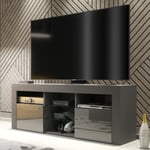 Modern TV Unit 145cm I Sideboard Cabinet I TV Stand I Dark Grey Matt Body Gloss