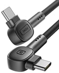 INIU 90° CABLE USB C, [2 m+2 m] 100W USB C vers USB C charge rapide, cable type C Nylon tressé de données Chargeur USB pour Samsung Galaxy S21 S20 S10 S9 Note10 oppo Xiaomi Huawei Oneplus Laptops LG.