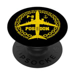 P-8 Poseidon Avion militaire vintage vieilli PopSockets PopGrip Adhésif