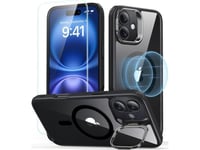 Esr  Esr Classic Hybrid Kickstand Halolock Magsafe & Tempered Glass Apple Apple Iphone 16 Plus Clear/Black