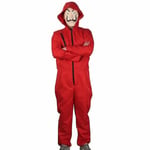 Salador Dali La Casa De Papel Kostym Money Heist Jumpsuit Mask Outfits V 170-175cm